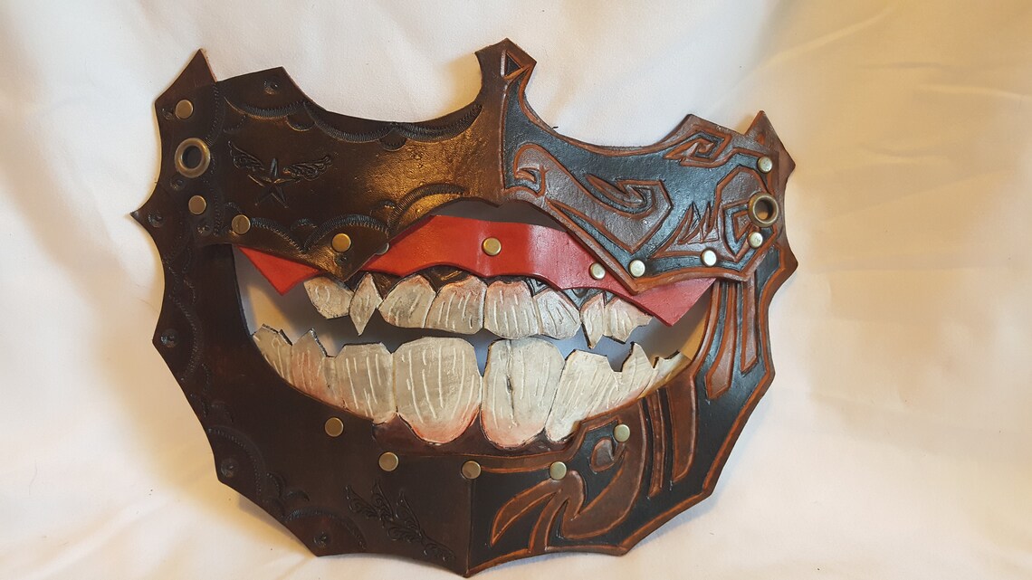 Handmade Leather Teeth Mask Etsy