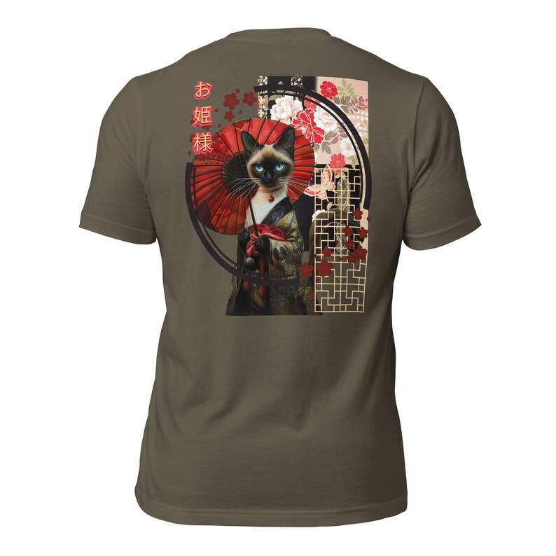 Samurai Cat T-shirt Japanese Kawaii Ninja Cat T-shirt