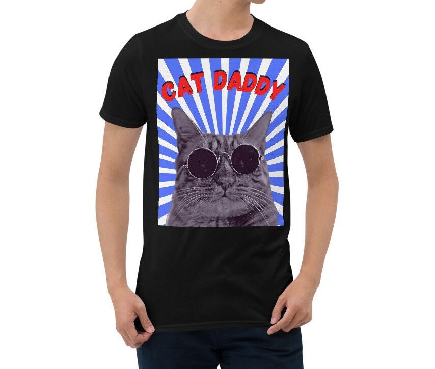 Mens Cat T Shirt Cat Dad Shirt Funny Cat Shirt Gift for Cat Etsy