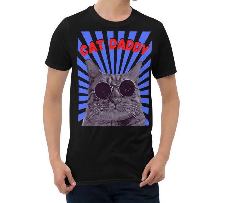 Mens Cat T Shirt Cat Dad Shirt Funny Cat Shirt Gift for Cat Etsy