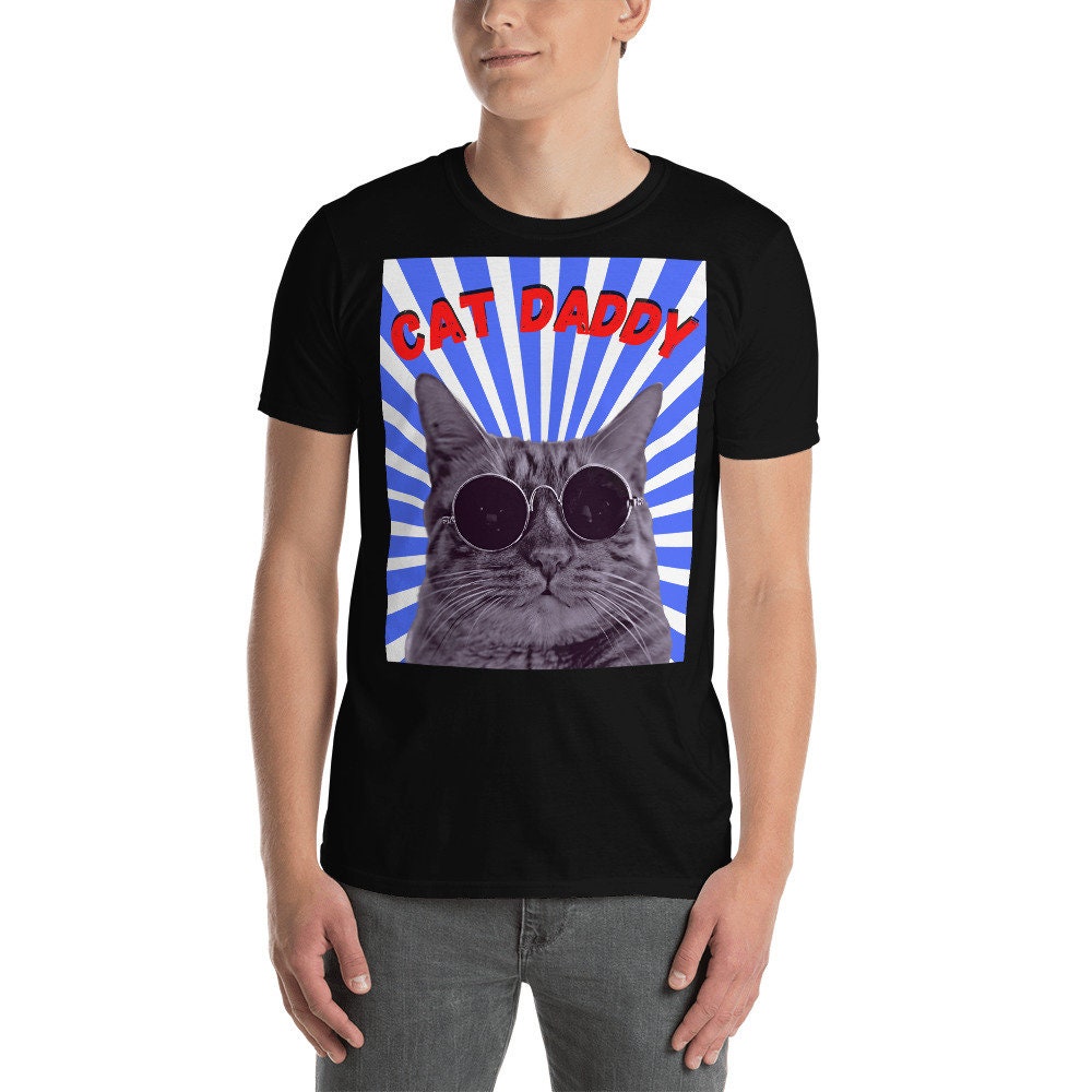 Mens Cat T Shirt Cat Dad Shirt Funny Cat Shirt Gift for Cat Etsy