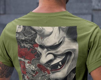 Camiseta Oni, camiseta de folclore demoníaco japonés, estilo Irezumi