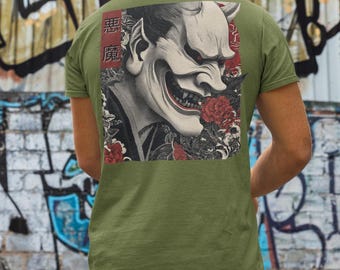 Camiseta Oni, diseño de demonio del folclore japonés