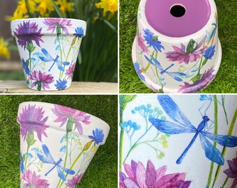 Yardwe 2pcs Ceramics Succulent Pots Cactus Plant Flower Pot Mini Porcelain Planter with Dragonfly Iron Stand for Garden Home Decoration Yardwe 2pcs Ceramics Succulent Pots Cactus Plant Flower Pot Mini Porcelain Planter with Dragonfly Iron Stand for Garden Home Decoration