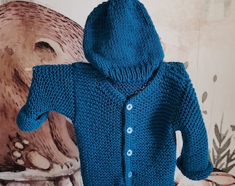 Strickjacke, handgestrickt, Größe 68