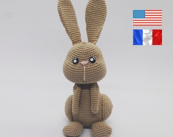Clumzy the bunny crochet and amigurumi pattern