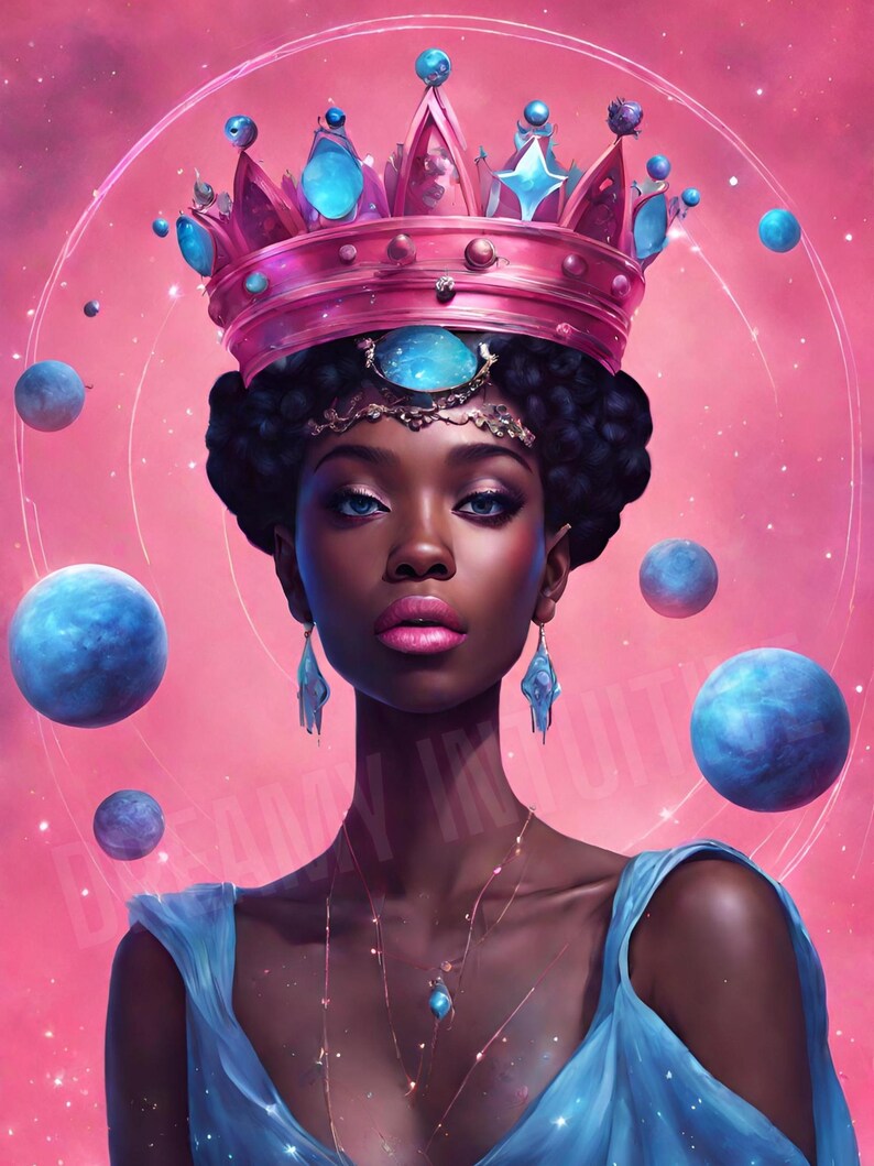 Cosmic Royalty Digital Art, Downloadable, Print Art, Black Art, African ...