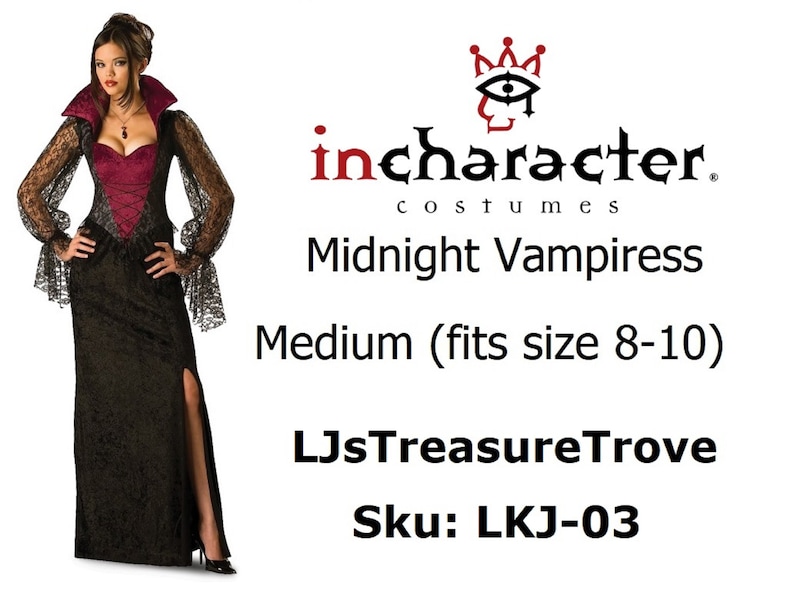 Midnight Vampiress by InCharacter M 8-10 Adult Costumes Men/'s Vampire Cape 44 Reversible Black /& Red FAST Free Shipping for Halloween!