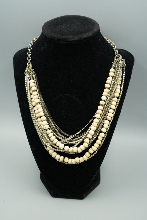 Multi-strand beaded necklace - image 1