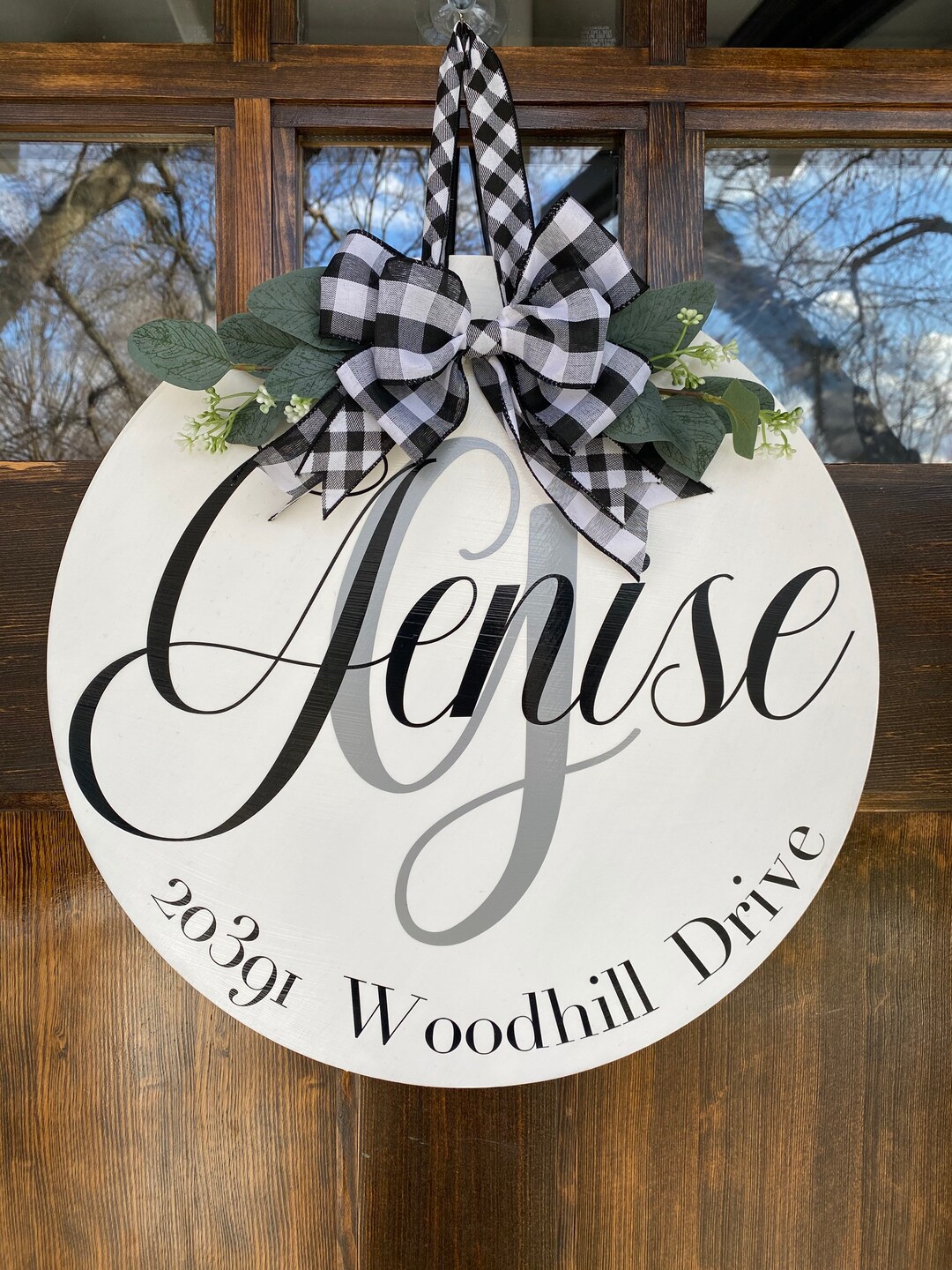 Custom, Door Hanger, Family Name, Monogram, Address, Door Sign, Sign ...