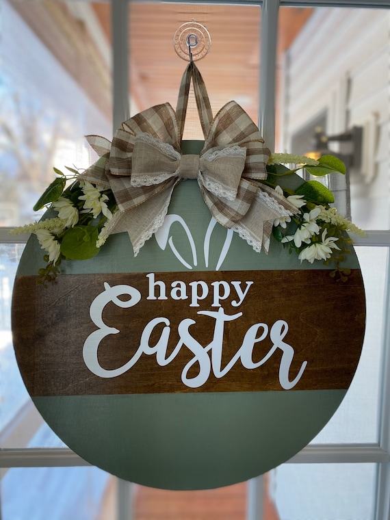 InterestPrint Heart Wood Door Hanging Sign Decoration for Bedroom Easter Floral Wreath Cute Bunny InterestPrint Heart Wood Door Hanging Sign Decoration for Bedroom Easter Floral Wreath Cute Bunny