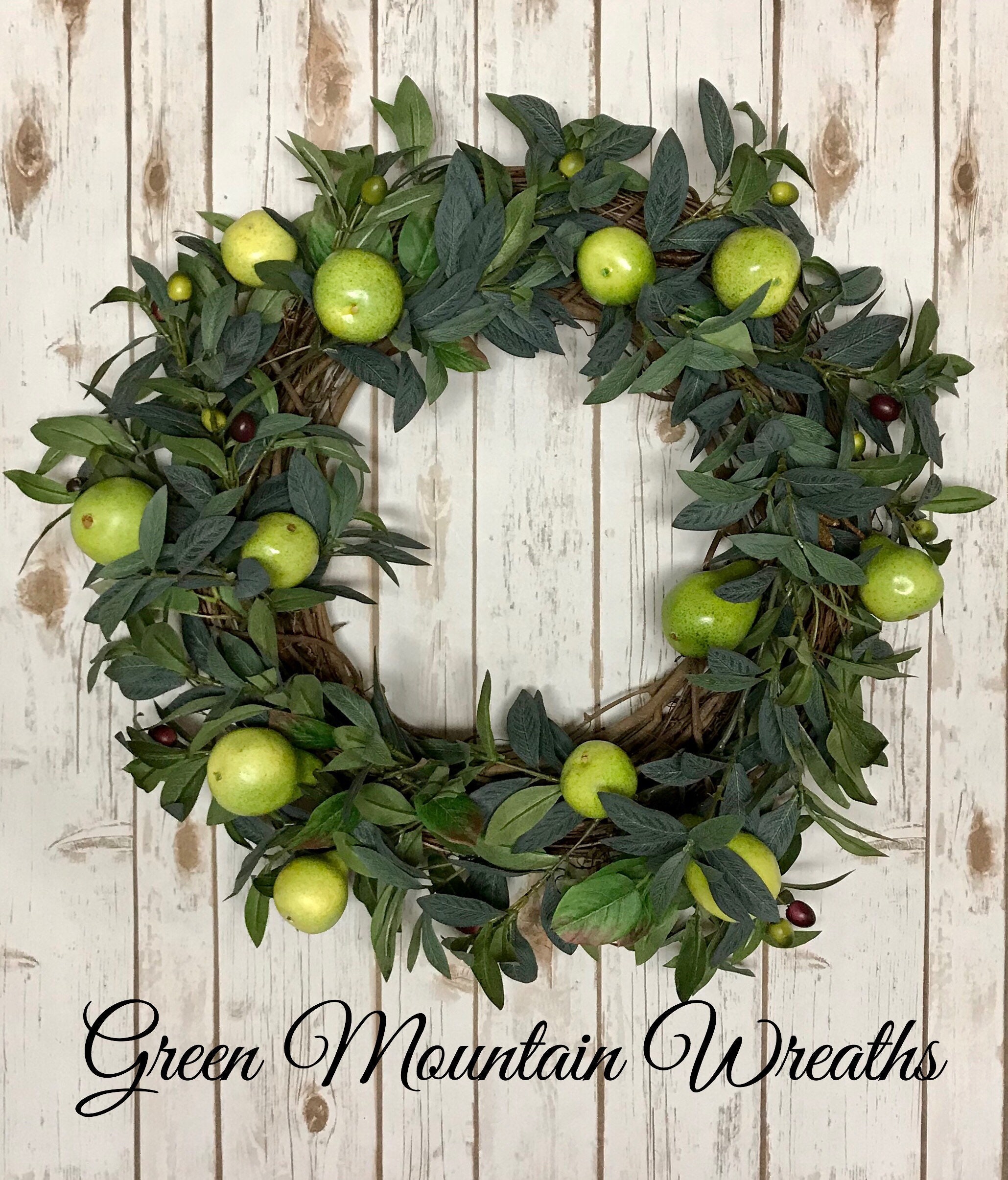 Olive Branch Wreath Pear Wreath Fruit Wreath Wreath for | Etsy