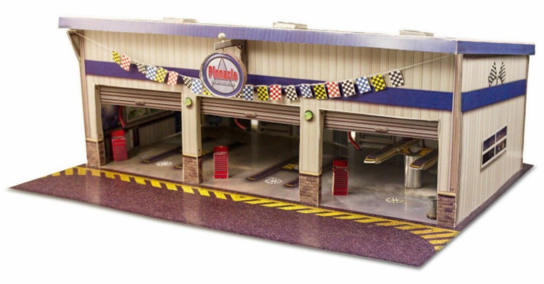164 Scale Slot Car HO Pit Stop Garage Photo Real Building Etsy