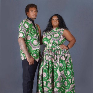 Pemisire African print Couple Outfit, African couple wears, African couple Outfit, Couple African Outfit, Couppe ankara matching set.