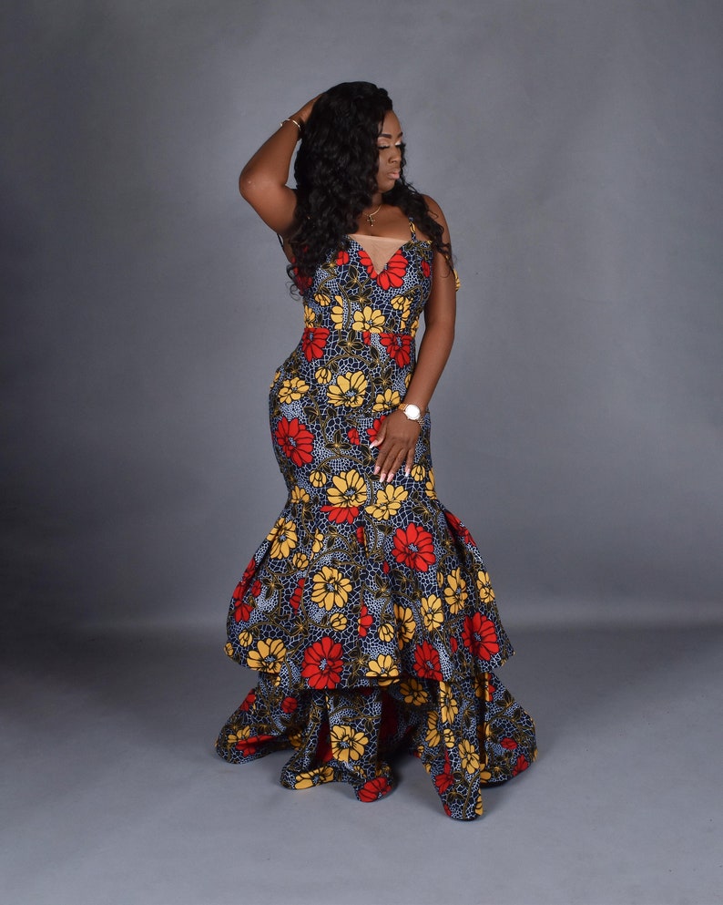 ADUNNI African Print Mummy And Me Gown Set image 7