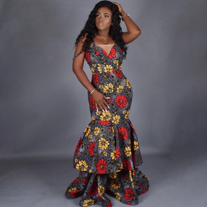 ADUNNI African Print Mummy And Me Gown Set image 5