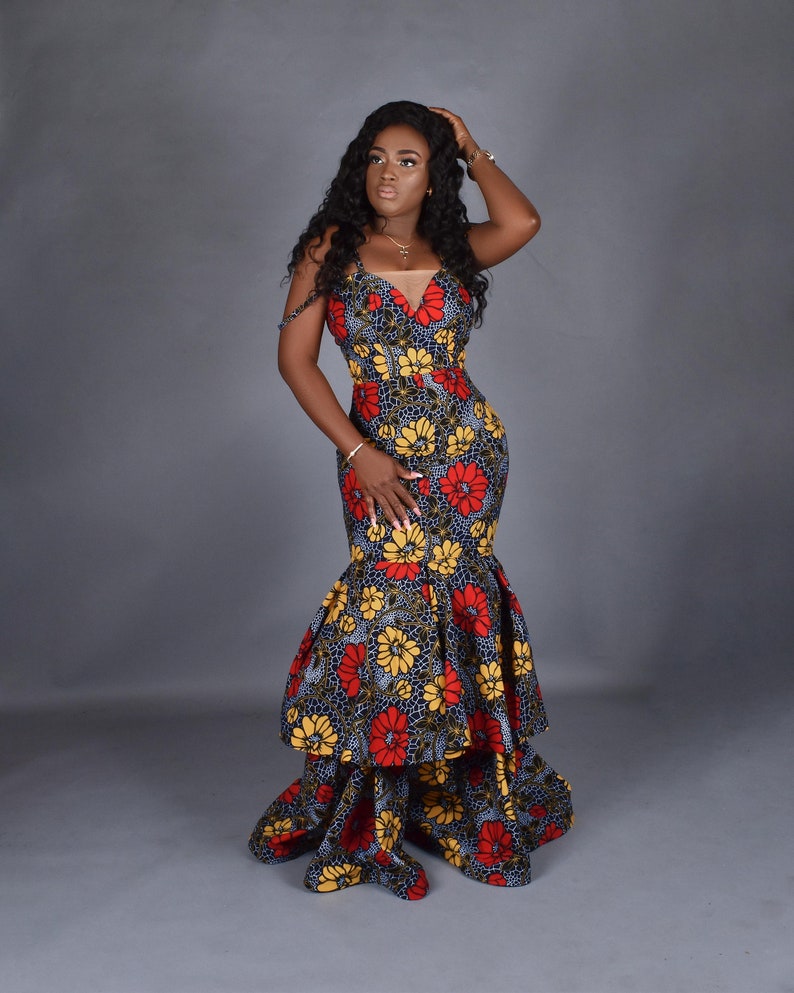 ADUNNI African Print Mummy And Me Gown Set image 5