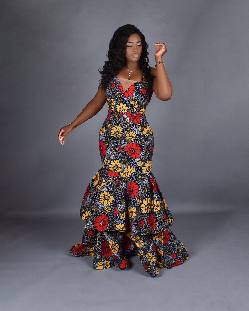 ADUNNI African Print Mummy And Me Gown Set image 6