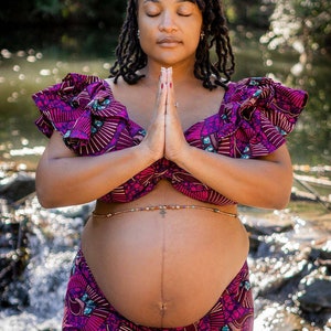 AFRICAN PRINT MATERNITY 2PCS Set/ African Print maternity photoshoot outfit/Ankara maternity dress/ image 1