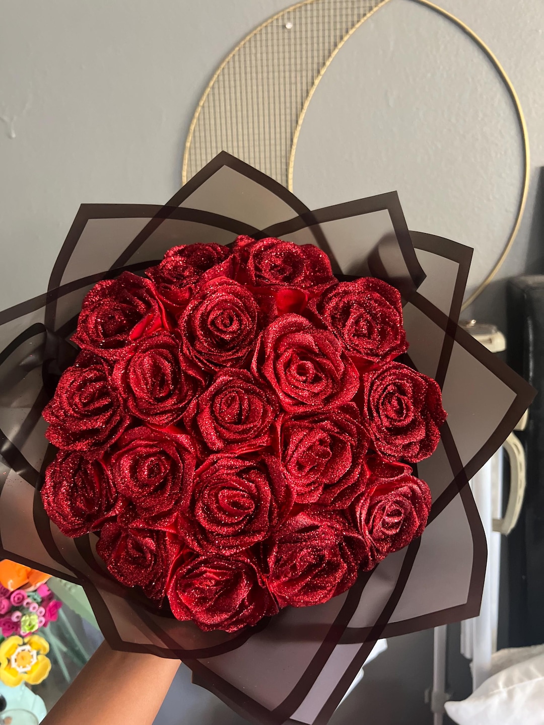 Glitter Roses Bouquet - Etsy
