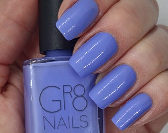 Periwinkle Blue/Lavender Nail Polish Hand Mixed by GR8 Nails