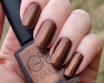 Cinnamon Brown Nail Polish Hand Mixed by GR8 Nails