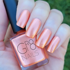 Peaches & Cream: Peach Nail Polish Hand Made by Gr8 Nails