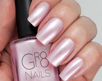 Rose Cottage: Light Pink Shimmer Nail Polish Hand Mixed by Gr8 Nails