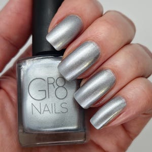 Silver Lining: Silver Nail Polish Handmade by GR8 Nails