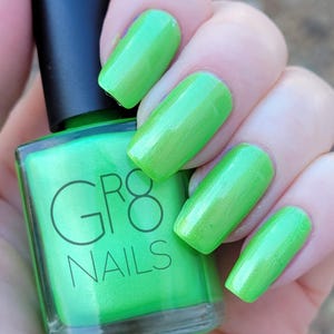 Wicked: Bright Green Nail Polish Handmade by GR8 Nails