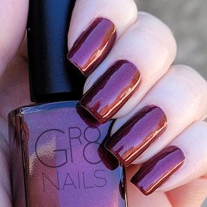 Burgundy Nail Polish Handmade by GR8 Nails