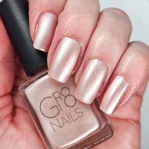 Peach Ice: Frosty Light Peach Nail Polish Handmade by GR8Nails