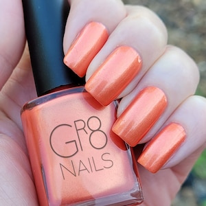 Beach Babe: Orange Nail Polish Hand Mixed by GR8 Nails