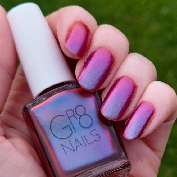 Black Magic: Chameleon Multichrome Nail Polish Color Shifting Red