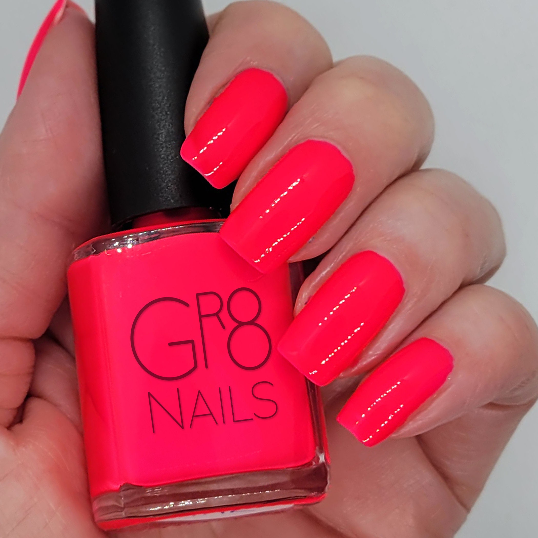 American Apparel Neon Coral nail polish review