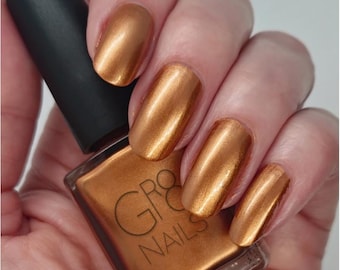 Caramel Macchiato: Bronze/Gold Nail Polish Handmade by Gr8 Nails