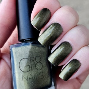 Alligator Alley: Dark Green Nail Polish Handmade by Gr8 Nails