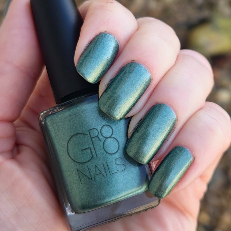 Forbidden Forest: Green Nail Polish Hand Mixed by GR8 Nails image 8