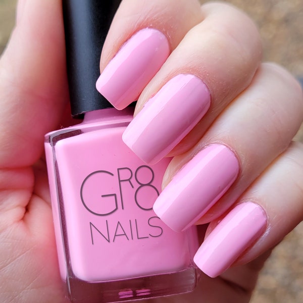 Young Love: Bright Pastel Pink Nail Polish Hand Mixed by GR8 Nails