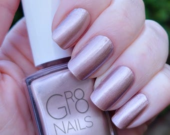 Frozen Sand: Shimmery Beige Nail Polish Handmade by GR8 Nails