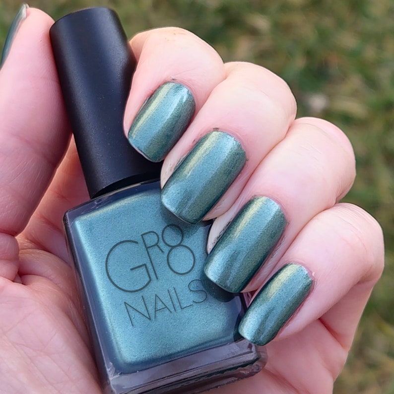 Forbidden Forest: Green Nail Polish Hand Mixed by GR8 Nails image 9