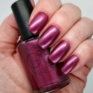 Black Cherry: Purple Red Nail Polish Handmade by GR8 Nails