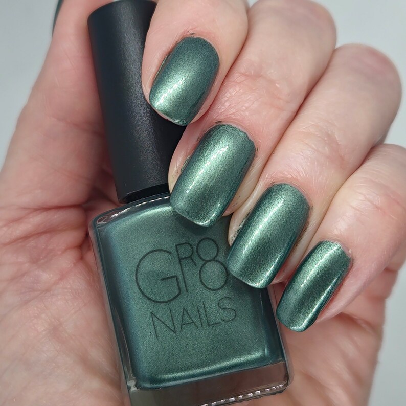 Forbidden Forest: Green Nail Polish Hand Mixed by GR8 Nails image 3