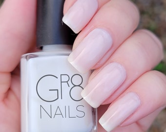 Milk Bath Sheer White Jelly Nail Polish Hand Mixed by Gr8 Nails