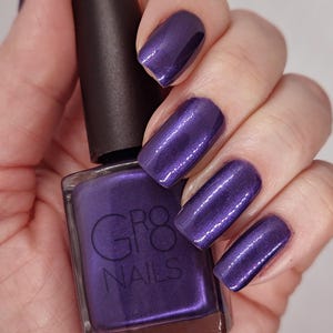 Dark Secret: Deep Purple Nail Polish Handmade by GR8 Nails
