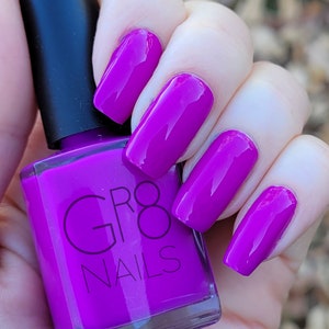 Neon Purple Nail Polish Hand Mixed by GR8 Nails