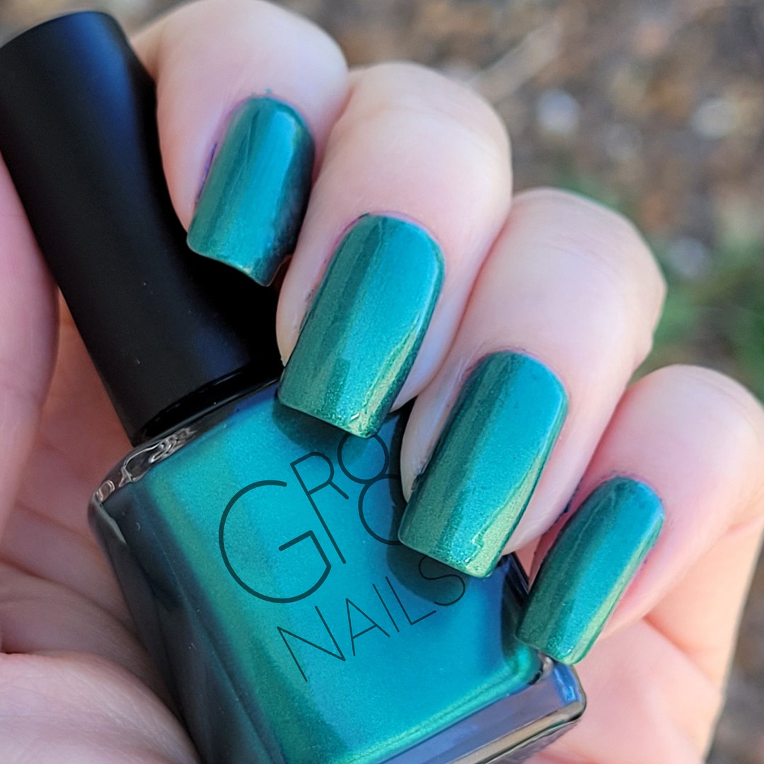 Evergreen Green Nail Polish Hand Mixed by GR8 Nails Etsy