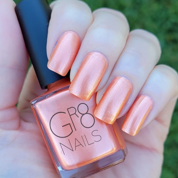 Peaches & Cream: Peach Nail Polish Handmade by Gr8 Nails - Etsy