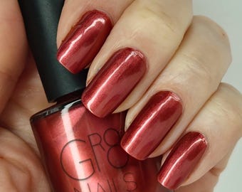 Red-y for Fall: Red Brown Nail Polish Handmade by GR8 Nails