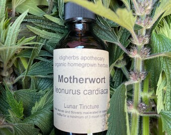 Motherwort Lunar Tincture Organic Natural Health Herbal Remedy Womens Herbs Leonurus Cardiaca